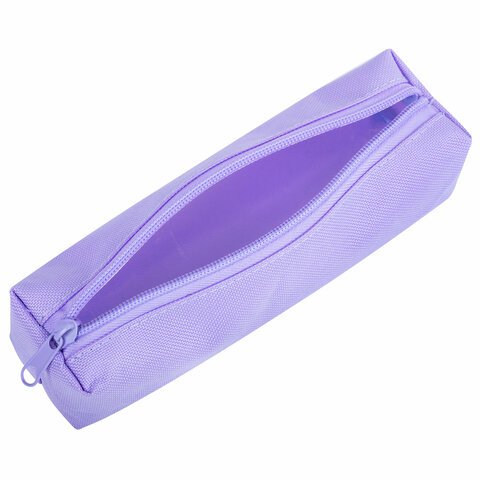 Пенал  для девочки 20*5 см ткань, ПИФАГОР пастельно-фиолетовый
