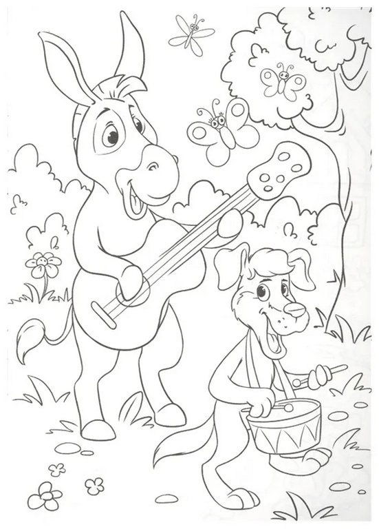 Раскраска А5 "Бременские музыканты" ПРОФ-пресс