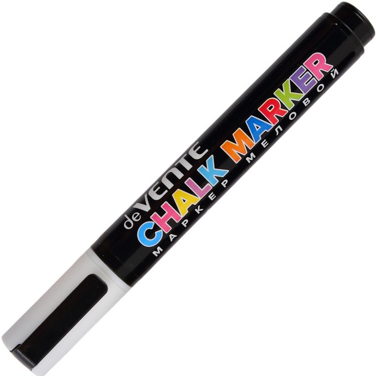 Маркер меловой белый deVENTE "Chalk. HOBBY CREATIVE" двусторонний