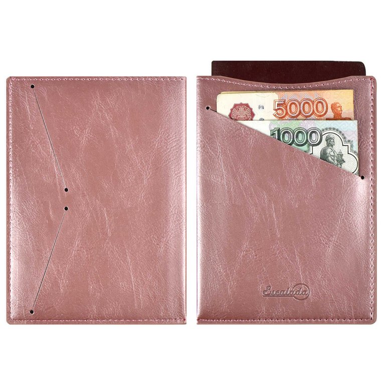 Карман для кредитных, дисконтных карт, пропусков, розовый