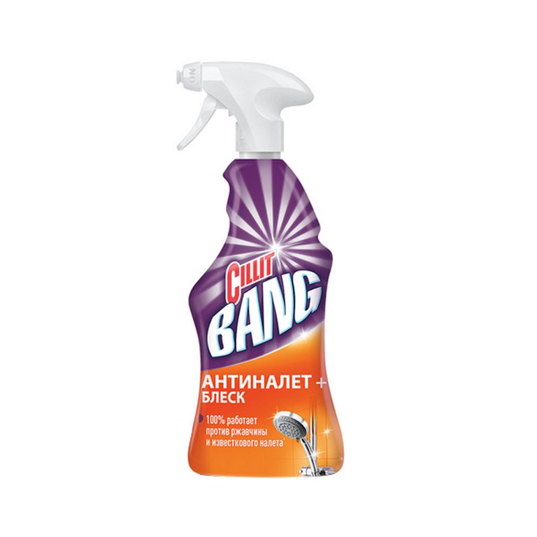 Средство от ржавчины и известкового налета Cillit Bang Анти-налет+блеск, курок, 750 г.