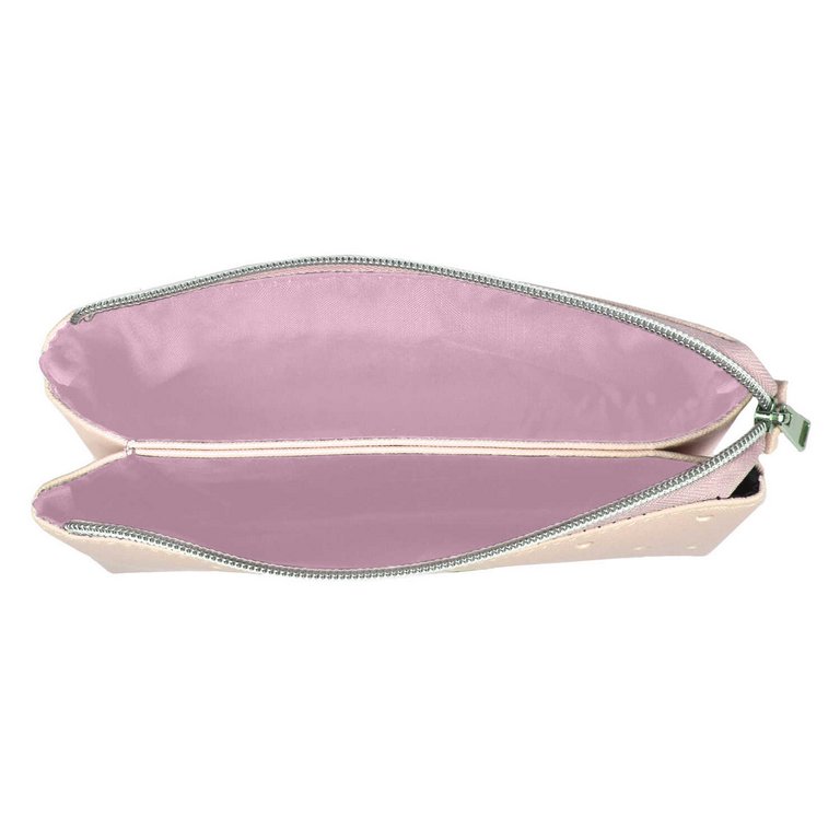 Пенал  для девочки "Паттерн" 19*10,5 см кожзам, розовый