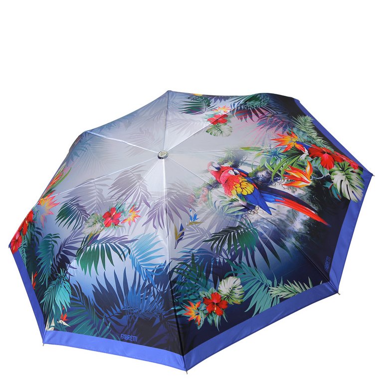 Зонт женский суперавтомат Fabretti, мини , 3 сложения, эпонж