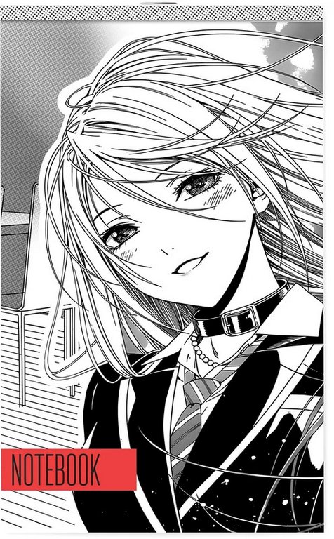 Блокнот А6  30л., 105*148 мм, на скрепке Lamark "Manga" клетка