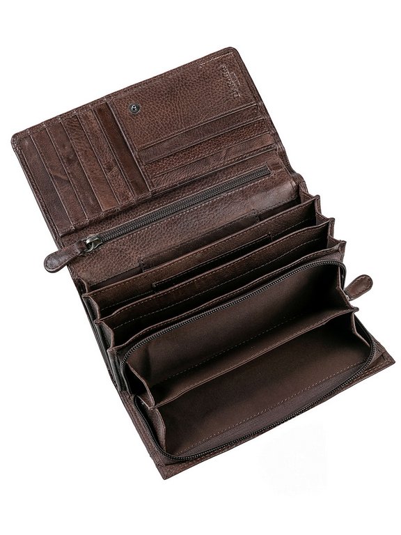 Портмоне Dr.Koffer 17*11 см нат. кожа, коричневый