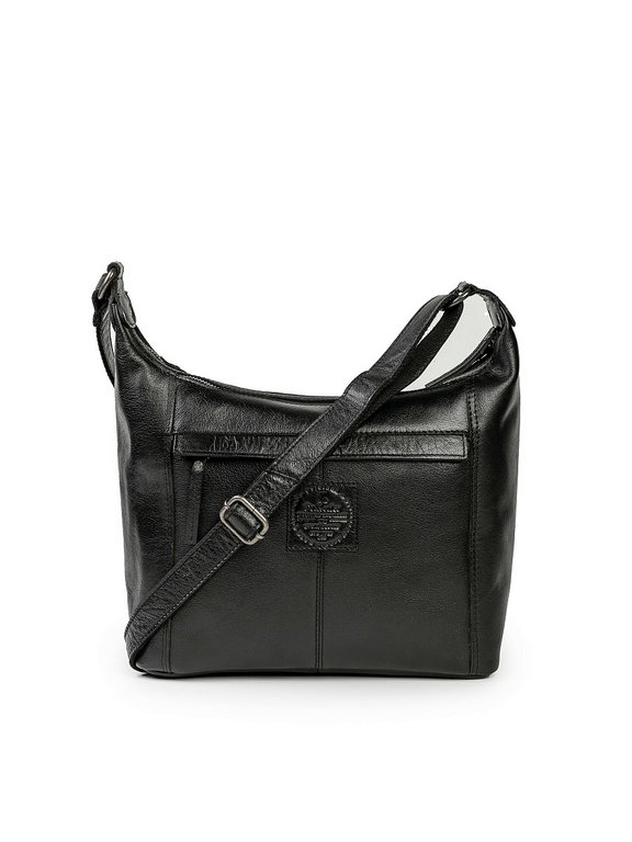 Сумка женская Dr.Koffer 28х22х11см см, нат.кожа черная