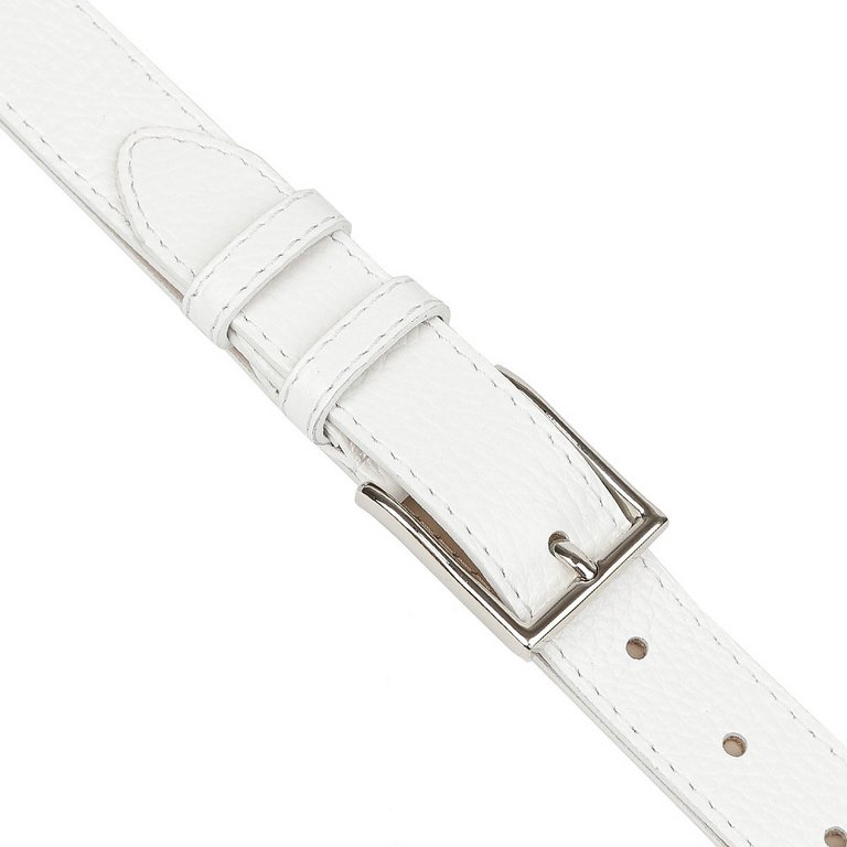 Ремень FABRETTI женский, натуральная кожа, размер 120, белый