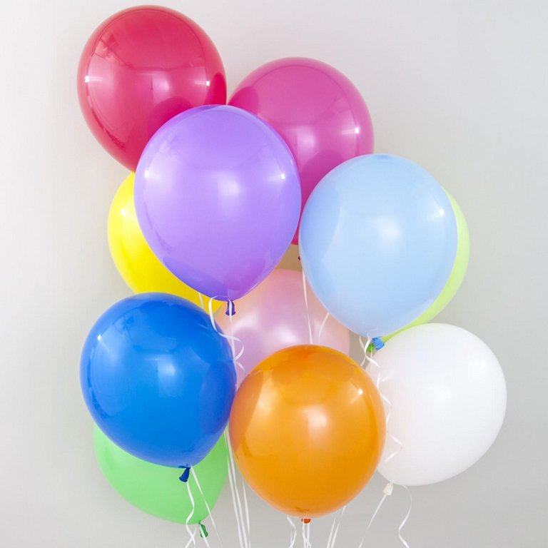 Шар воздушный 12 дюймов (30см)  без рисунка ассорти пастельные Шаринг