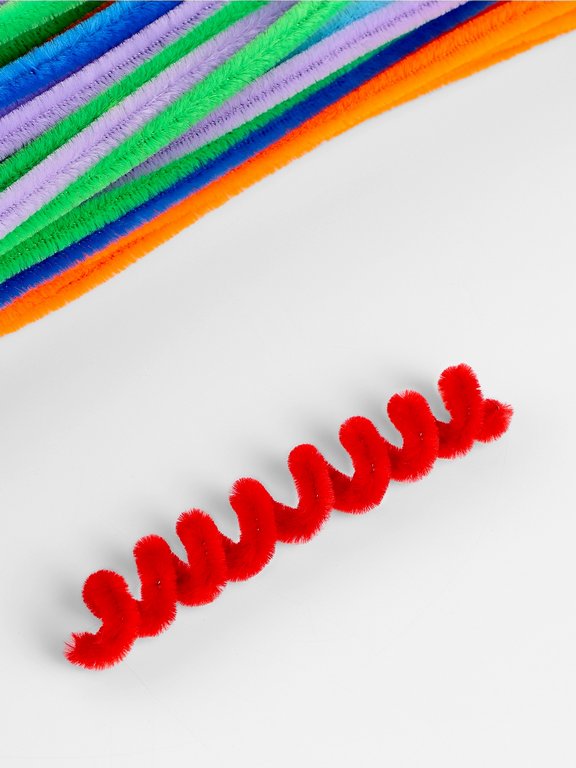 Проволока пушистая цветная 6мм*30см (100шт/уп) цв. ассорти
