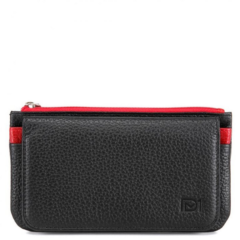 Портмоне D.Morelli женское "Бриенна" среднее, нат. кожа, черное