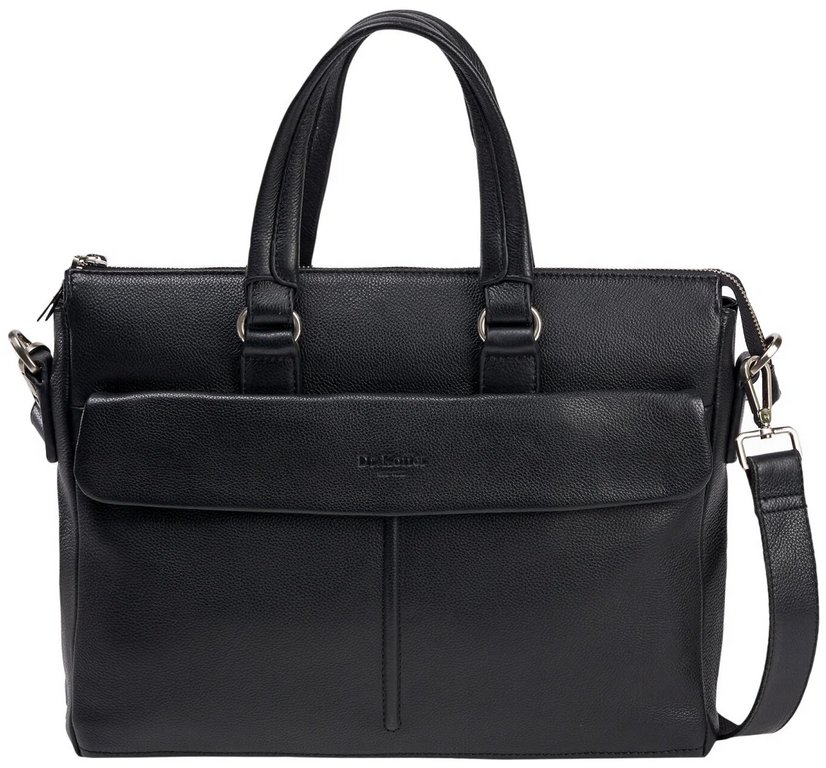 Сумка для документов Dr.Koffer 29*37*5см, нат. кожа, черная