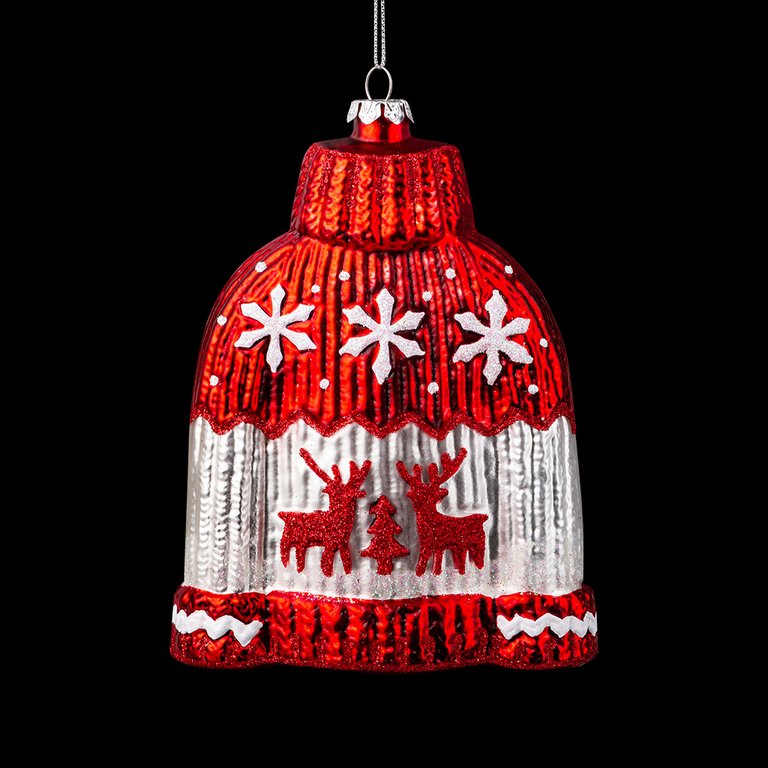 Украшение елочное из стекла "Свитер - мотивы Карелии" 11х14х3,5 см