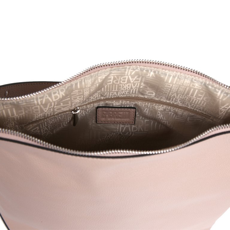 Сумка женская FABRETTI 32х29х11 см, нат. кожа, бежевый