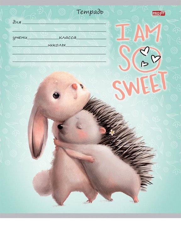 Тетрадь 12 лист кл. А5 "Милые зверьки" Profit