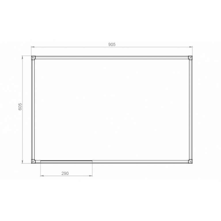 Доска маркерная  600*900 мм (магнит) Attache "Economy" с лотком, алюм. рама, лаковое покрытие