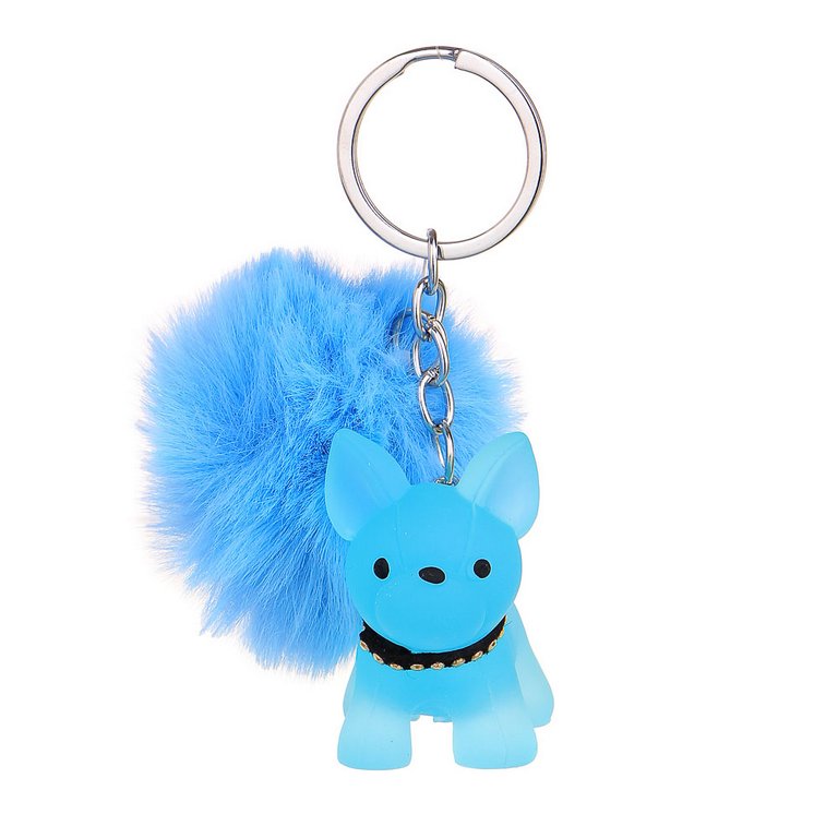 Брелок "Помпон с собачкой", 5,5*12,2 см (иск. мех) ассорти