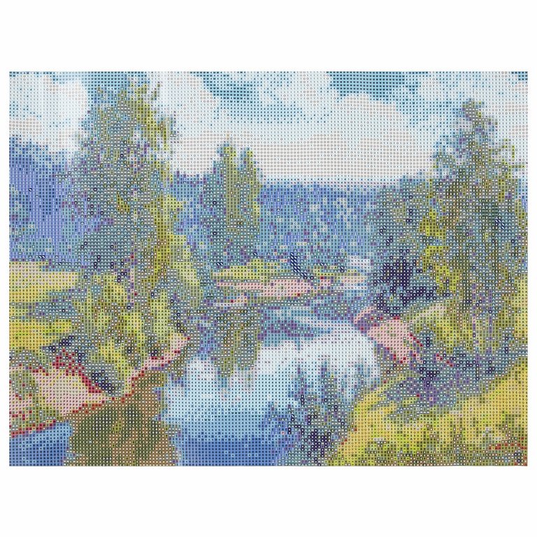 Алмазная мозаика 30*40см "Проточная река" ОСТРОВ СОКРОВИЩ