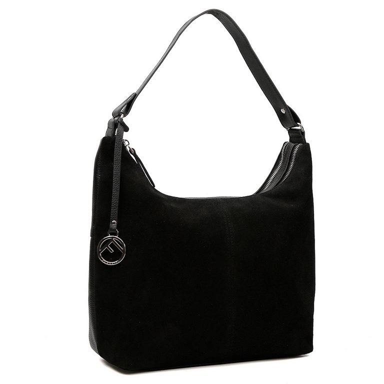 Сумка женская FABRETTI 30*26*12см, нат. кожа, черный