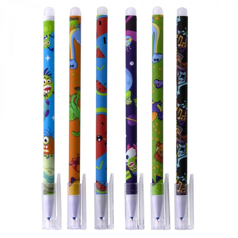 Ручка пиши-стирай гелевая "Машинки" Zoomi синяя 0,5мм