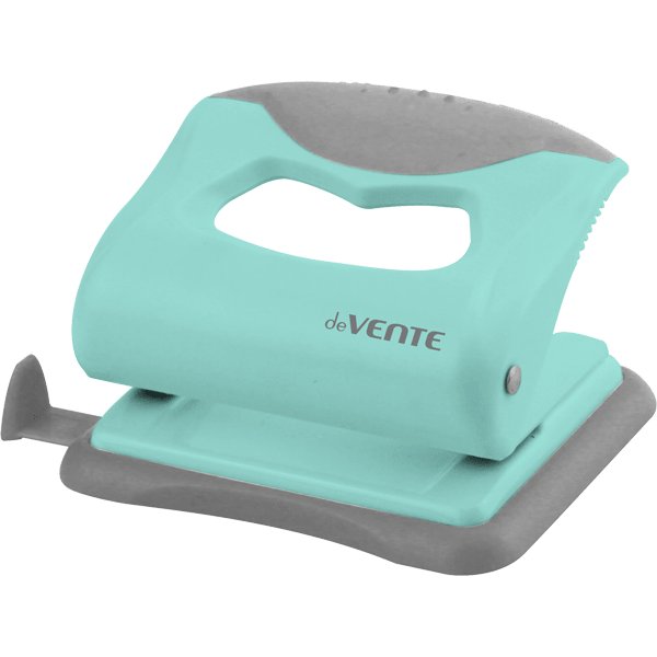 Дырокол до 20л пластик deVENTE "Pastel" с линейкой, ассорти