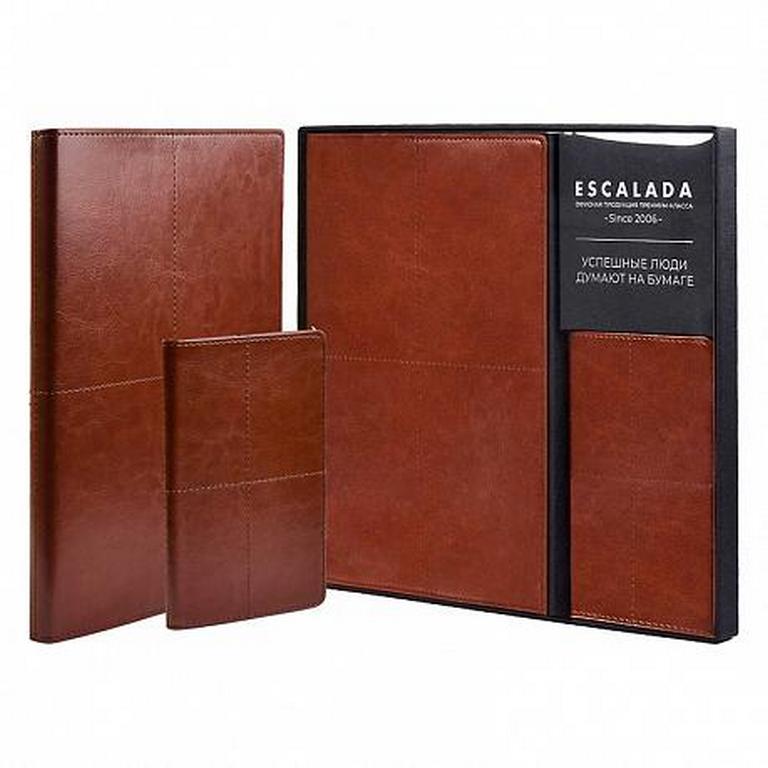Набор подарочный Феникс+ "САРИФ" (Записная книжка+обложка для паспорта) Коричневый