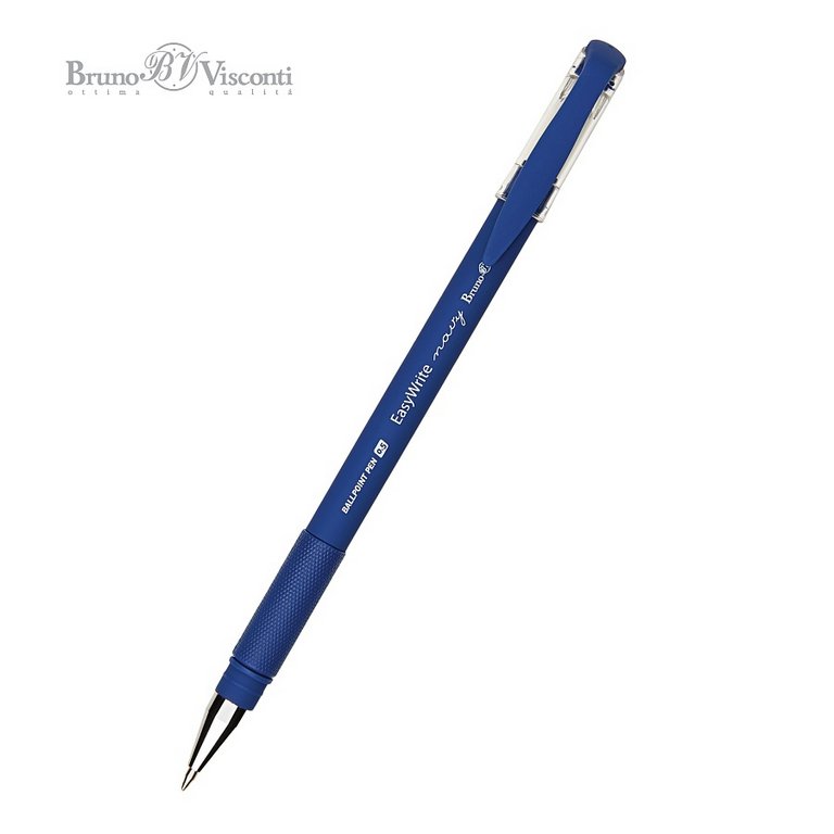 Ручка шариковая BV Easy Write "Navy" резин.упор 0,5мм синяя (стерж.138мм, линия 0,4мм)