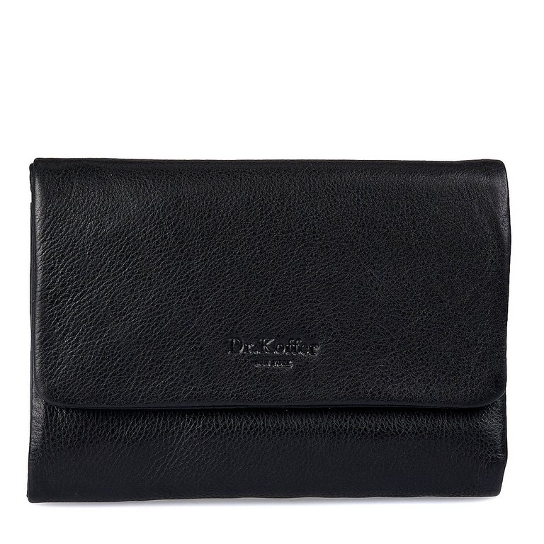 Портмоне Dr.Koffer 15*10,5 см нат. кожа, черный