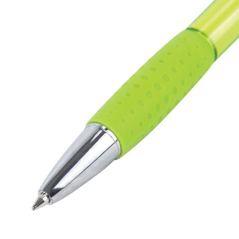 Ручка шариковая авт. BRAUBERG "Super" с резин. упором 0,7мм синяя (ст. 107мм, линия 0,35мм)