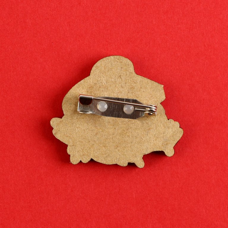 Значок дерево "Утка с ножом" серия мемы , 2,6х3,1 см