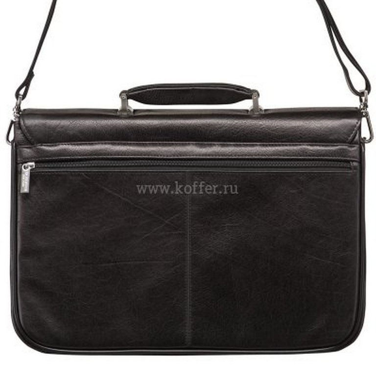 Портфель Dr.Koffer 30*41*13см, нат. кожа, черный