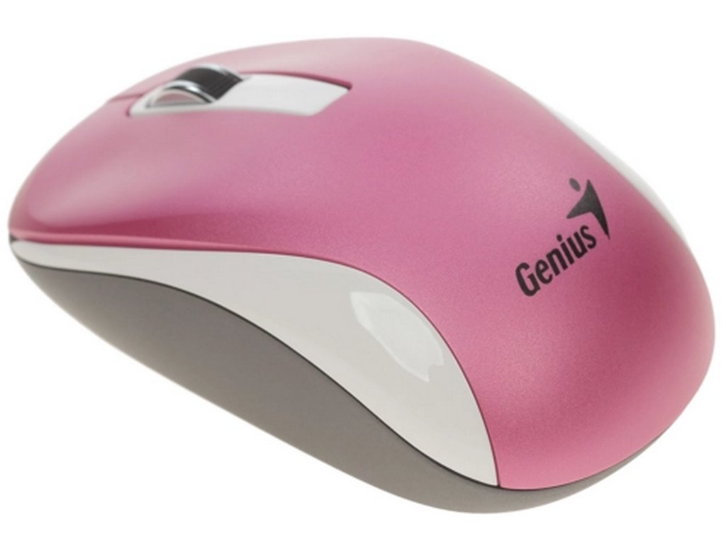 Мышь оптическая беспроводная Genius NX-7010, 2 кнопки, 1 колесо-кнопка. цв. розовый