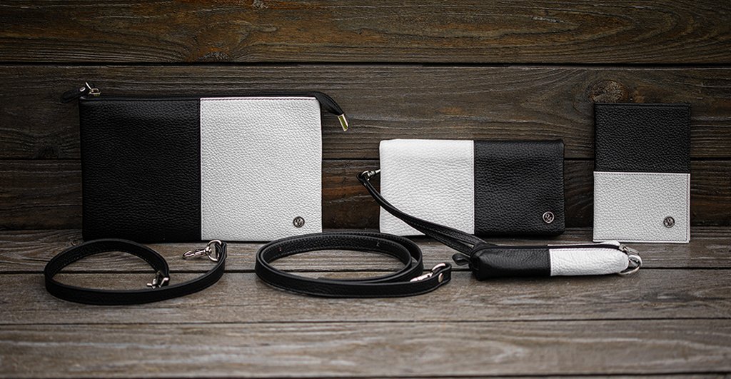 Портмоне D.Morelli "Duo" нат. кожа, черно-белое