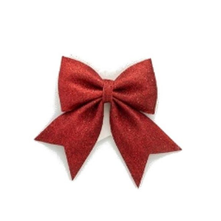 Бант красный  1шт, 15,5*18 см