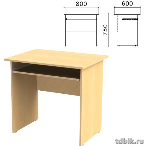 Стол компьютерный "Канц" 800*600*750мм, цвет бук
