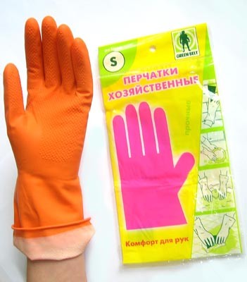 Перчатки латексные без х/б напыления, Komfi, размер S,желтые 37-40 гр. (в инд. упак.)