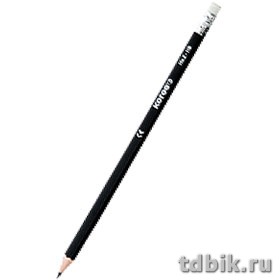 Карандаш ч/г HB трехгранный Kores, c ластиком