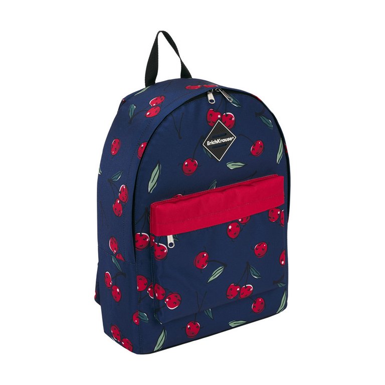 Рюкзак молодежный женский ErichKrause EasyLine "Cherryfall" 17 л., 39*29*13, синий