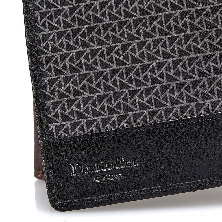 Обложка для паспорта Dr.Koffer нат. кожа, черный