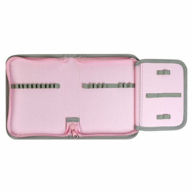 Пенал 1 отд. 1 откид. планка для девочки Феникс+ "Кошечка в пальто" 13,3x20x3,5 cм (ткань)