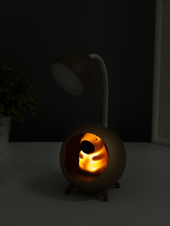 Ночник "Капибара в круглом кресле" 8,5х8,5х30 см, LED USB 2 режима