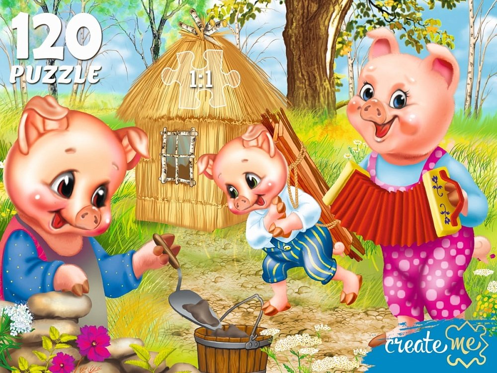 Пазлы  120 дет. "Детские сказки" Рыжий кот