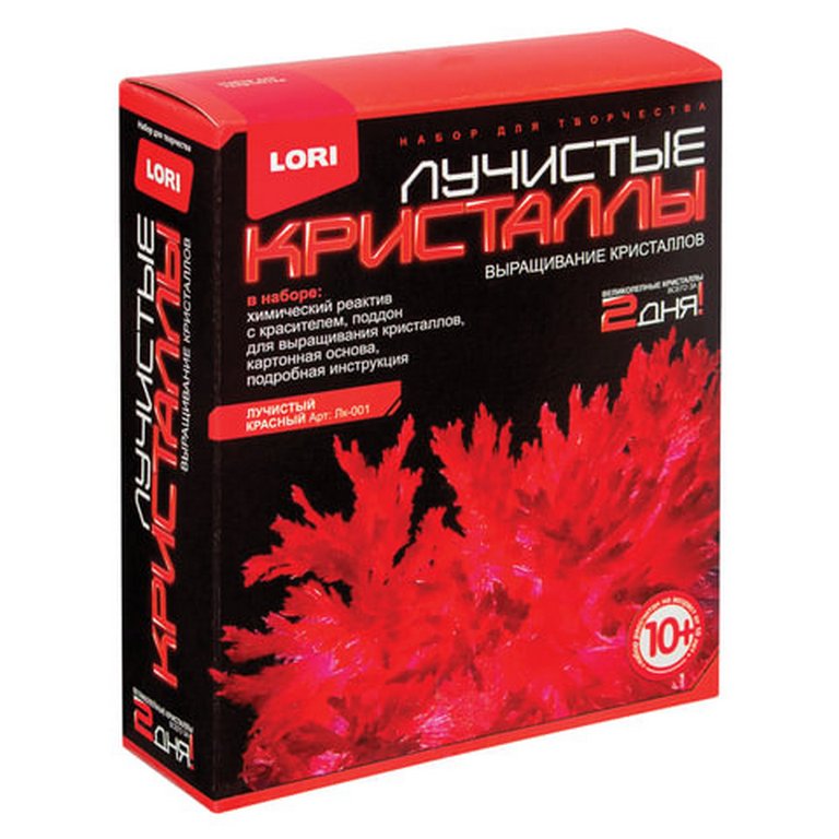 Игра научная 10+ Выращиваем кристаллы Красный Lori