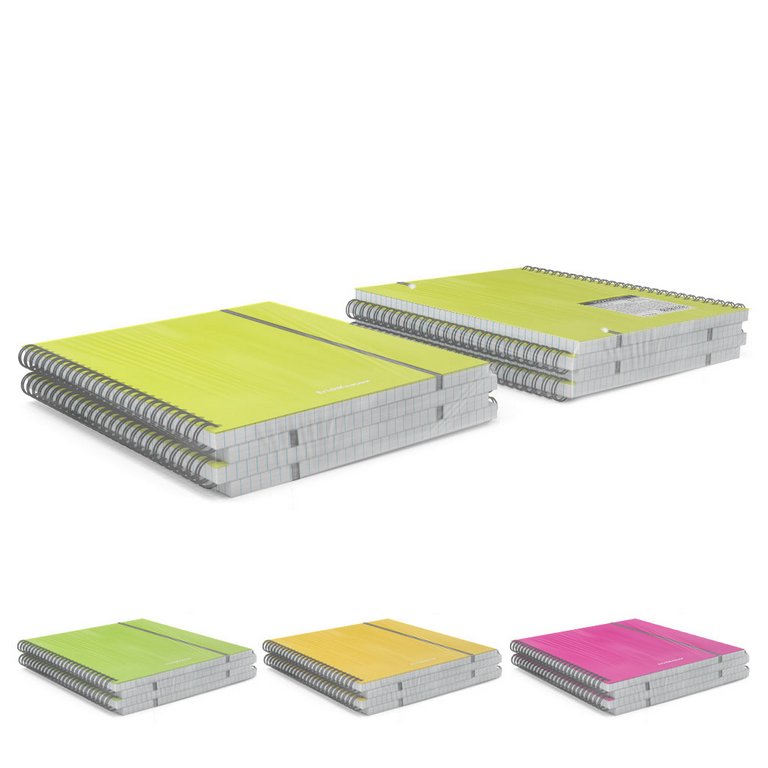 Тетрадь 80 лист кл. А5 на спирали пластиковая обложка "Neon" ассорти