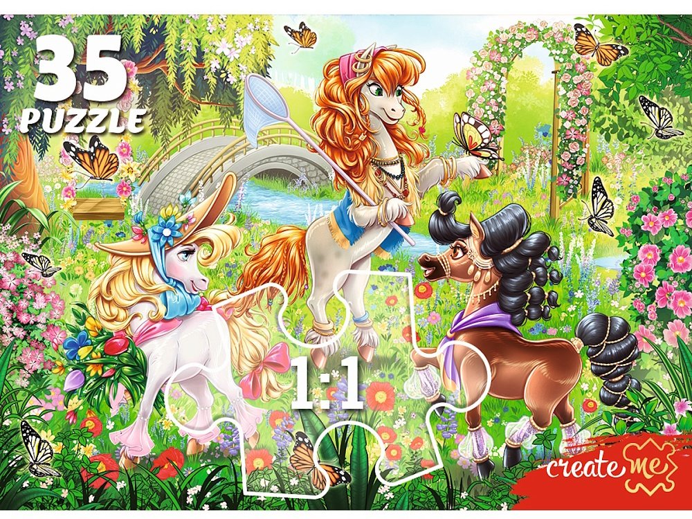 Пазлы   35 дет. "Королевство Пони" Рыжий кот