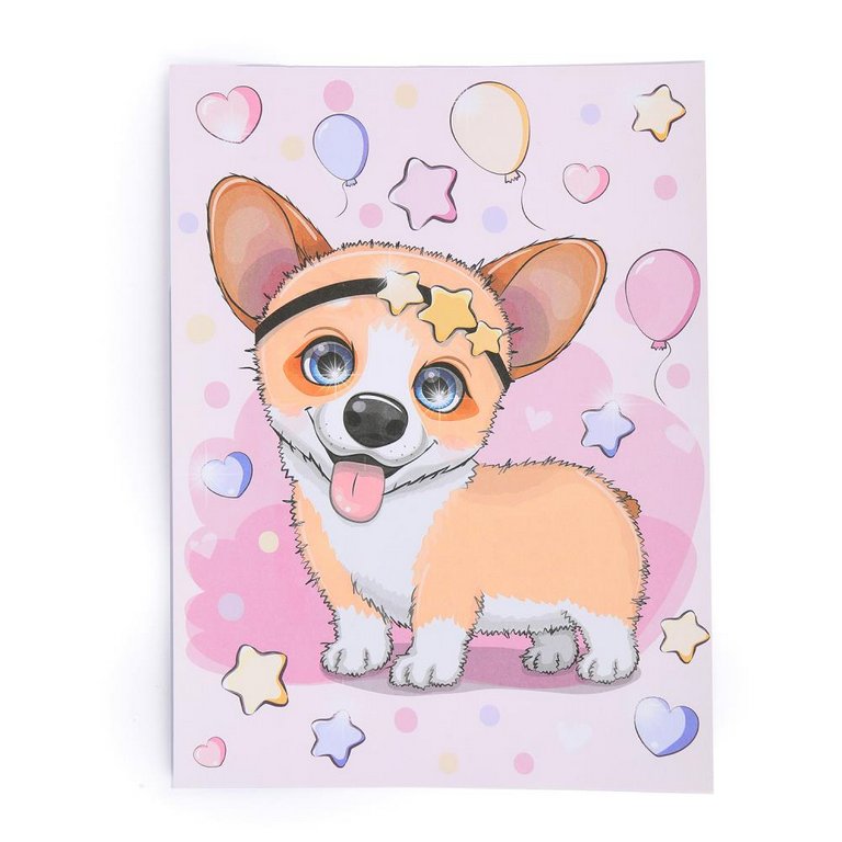 Фреска. Картина из песка "Корги" 17*23 см MultiArt