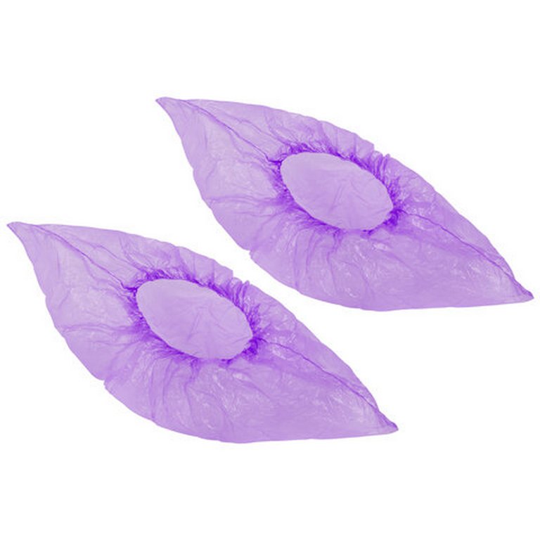 Бахилы п/эт. 24 мкм 1пара цв. фиолетовый, вес 3,8гр. (50 пар в упаковке)