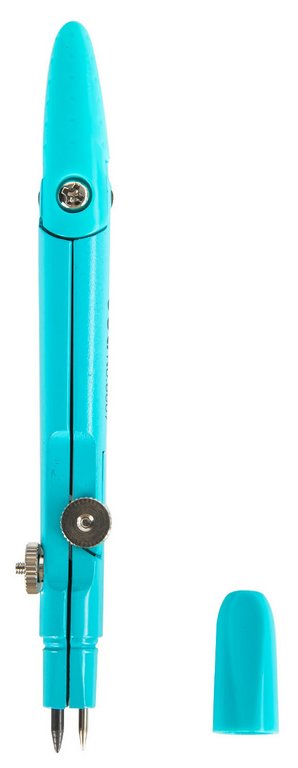 Циркуль 170 мм с набором грифелей Deli (металл)