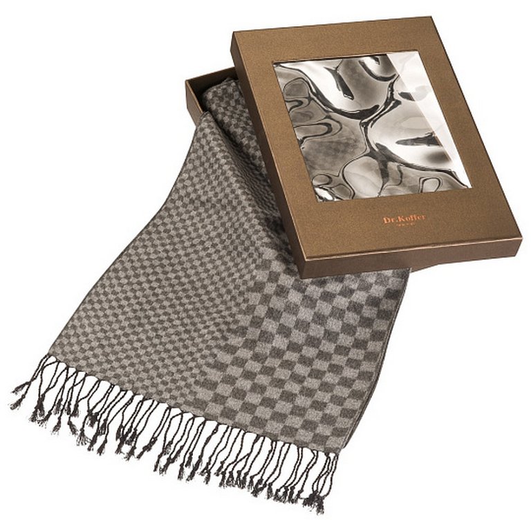 Шарф мужской Dr.Koffer 30*180см,  50% - шелк, 50% - вискоза