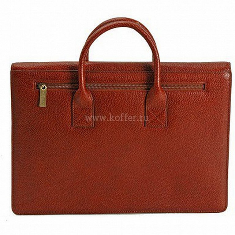 Сумка для документов Dr.Koffer, нат. кожа, коньяк