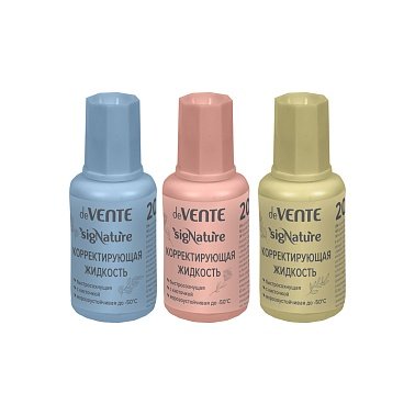 Коррект. жидкость deVENTE "sigNature" (20 мл) с кисточкой, быстросохнущая